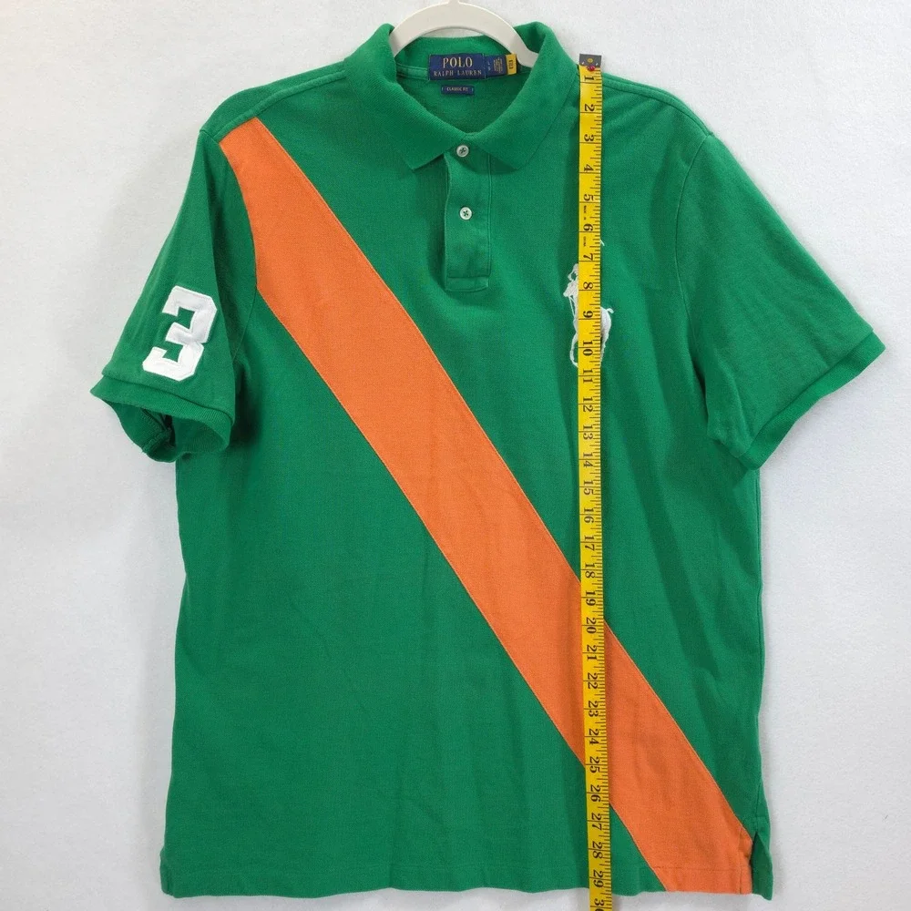 Polo Ralph Lauren Big Pony Sash Polo Green Men L Preppy Sporty Rugby Golf